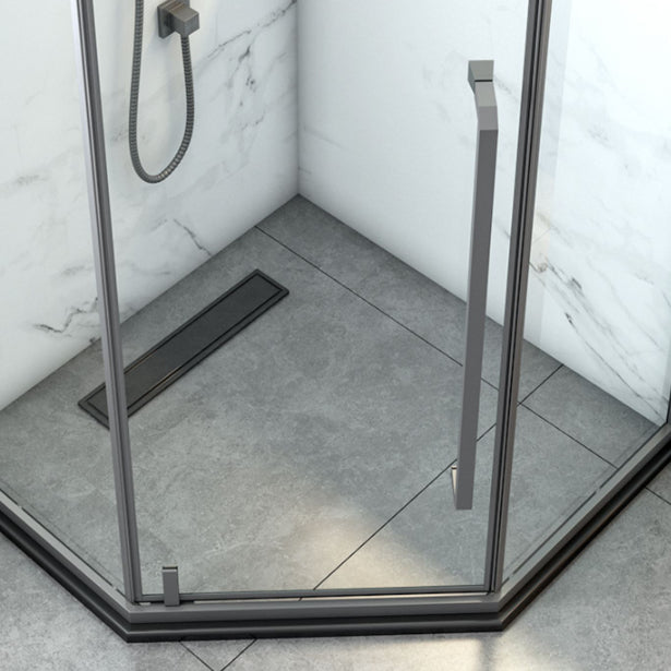 Pivot Grey Shower Bath Door Tempered Scratch Resistant Shower Doors Clearhalo 'Bathroom Remodel & Bathroom Fixtures' 'Home Improvement' 'home_improvement' 'home_improvement_shower_tub_doors' 'Shower and Tub Doors' 'shower_tub_doors' 'Showers & Bathtubs' 7209937