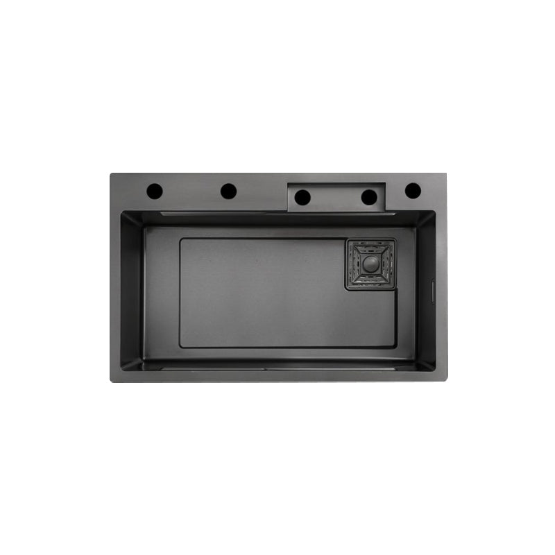 Modern Workstation Sink Stainless Steel with Drain Strainer Kit Workstation Ledge Clearhalo 'Home Improvement' 'home_improvement' 'home_improvement_kitchen_sinks' 'Kitchen Remodel & Kitchen Fixtures' 'Kitchen Sinks & Faucet Components' 'Kitchen Sinks' 'kitchen_sinks' 7212672