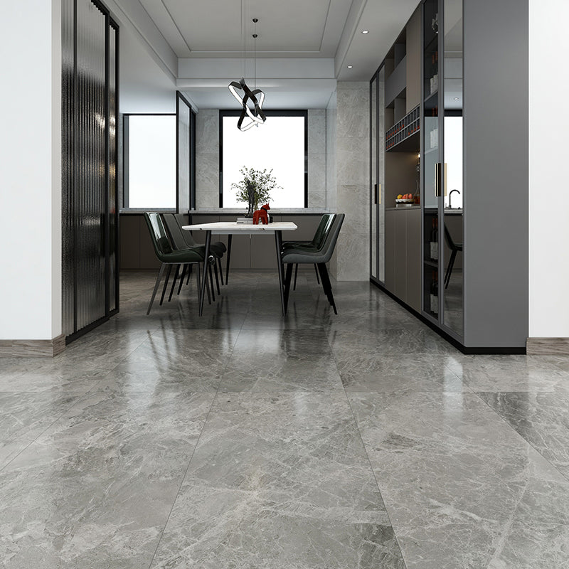 Marble Singular Tile Mirrored Rectangular Floor and Wall Tile Grey 6 Pieces Clearhalo 'Floor Tiles & Wall Tiles' 'floor_tiles_wall_tiles' 'Flooring 'Home Improvement' 'home_improvement' 'home_improvement_floor_tiles_wall_tiles' Walls and Ceiling' 7215333