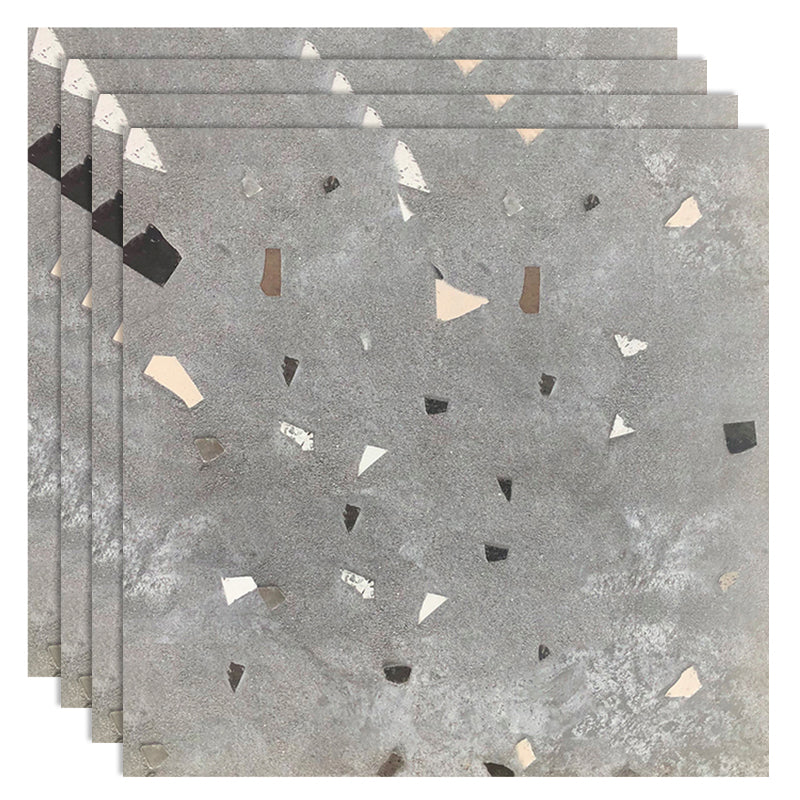Patterned Singular Tile Square Modern Matte Floor and Wall Tile Dark Gray 2' x 2' Clearhalo 'Floor Tiles & Wall Tiles' 'floor_tiles_wall_tiles' 'Flooring 'Home Improvement' 'home_improvement' 'home_improvement_floor_tiles_wall_tiles' Walls and Ceiling' 7215465