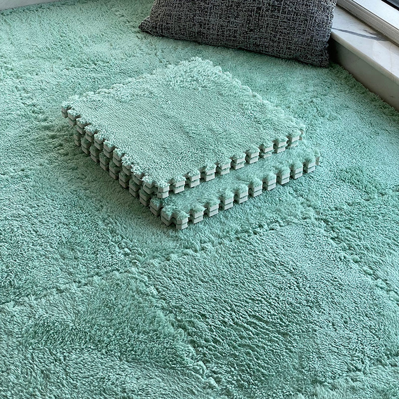 Modern Carpet Tiles Level Loop Interlocking Square Bedroom Carpet Tiles Mint Green Clearhalo 'Carpet Tiles & Carpet Squares' 'carpet_tiles_carpet_squares' 'Flooring 'Home Improvement' 'home_improvement' 'home_improvement_carpet_tiles_carpet_squares' Walls and Ceiling' 7215554