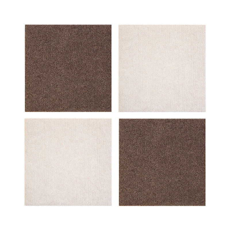 Modern Carpet Tiles Square Color Block Stain Resistant Carpet Tiles Clearhalo 'Carpet Tiles & Carpet Squares' 'carpet_tiles_carpet_squares' 'Flooring 'Home Improvement' 'home_improvement' 'home_improvement_carpet_tiles_carpet_squares' Walls and Ceiling' 7215574