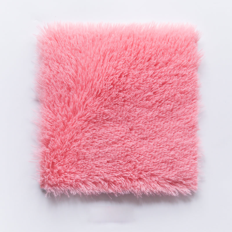 Bedroom Carpet Tiles Solid Color Square Shag Stain Resistant Carpet Tiles Pink Clearhalo 'Carpet Tiles & Carpet Squares' 'carpet_tiles_carpet_squares' 'Flooring 'Home Improvement' 'home_improvement' 'home_improvement_carpet_tiles_carpet_squares' Walls and Ceiling' 7215677