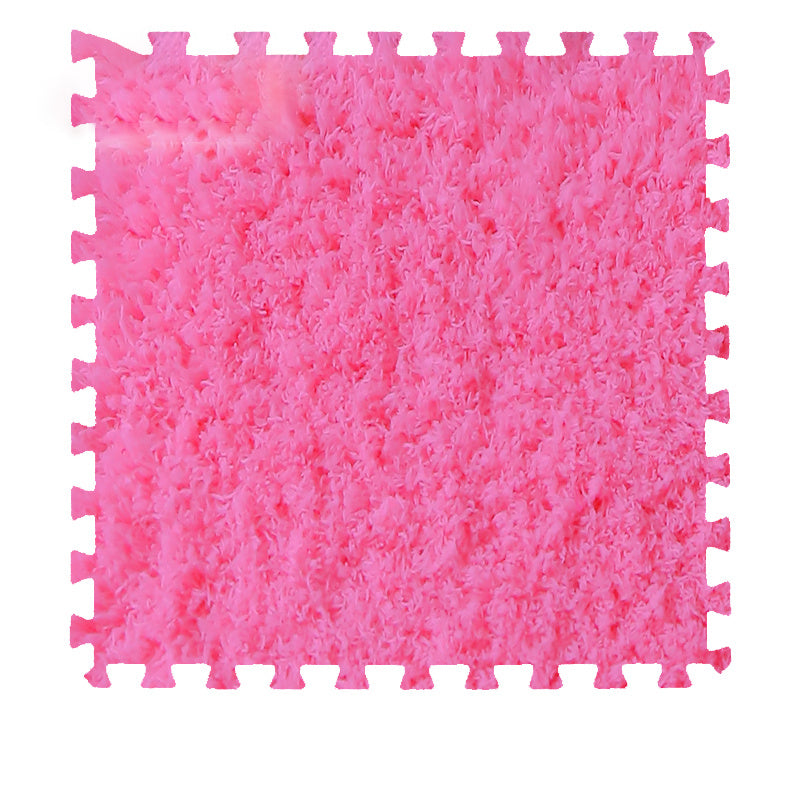 Modern Carpet Tiles Square Color Block Shag Interlocking Carpet Tiles Rose Red Clearhalo 'Carpet Tiles & Carpet Squares' 'carpet_tiles_carpet_squares' 'Flooring 'Home Improvement' 'home_improvement' 'home_improvement_carpet_tiles_carpet_squares' Walls and Ceiling' 7215720