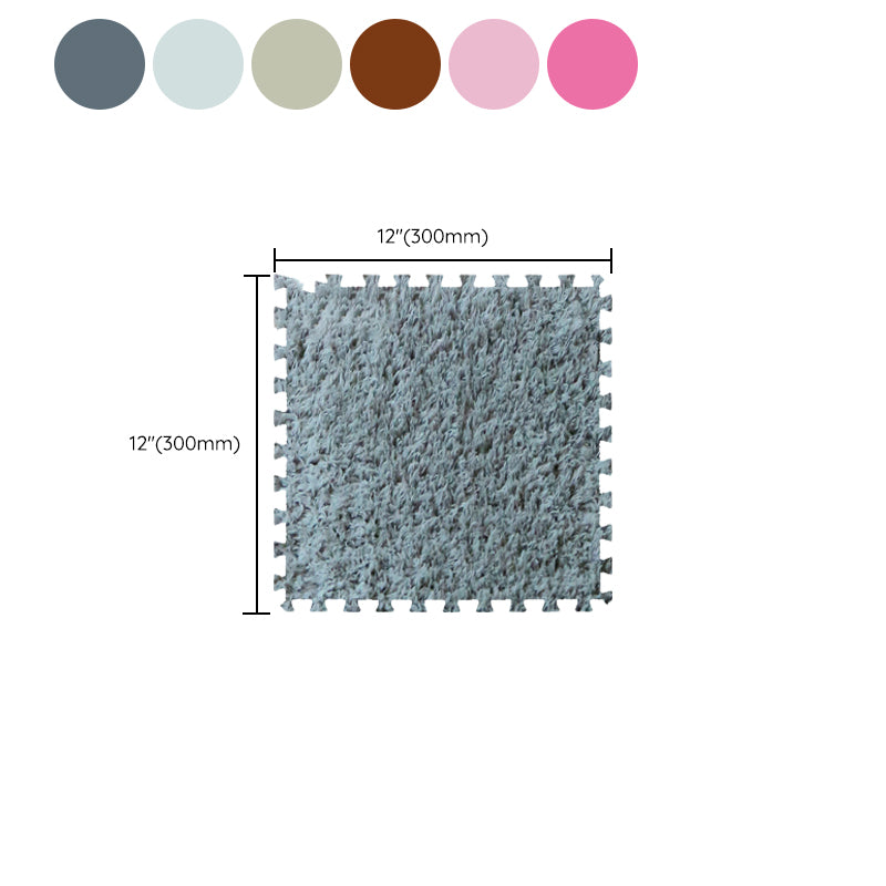 Modern Carpet Tiles Square Color Block Shag Interlocking Carpet Tiles Clearhalo 'Carpet Tiles & Carpet Squares' 'carpet_tiles_carpet_squares' 'Flooring 'Home Improvement' 'home_improvement' 'home_improvement_carpet_tiles_carpet_squares' Walls and Ceiling' 7215738