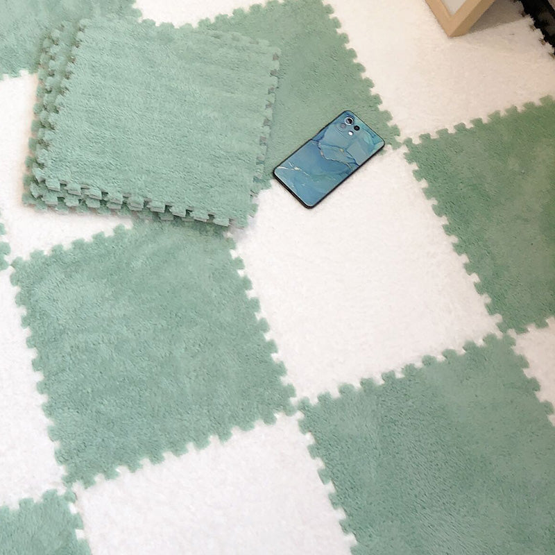 Modern Carpet Floor Tile Plush Cut Interlocking Non-Skid Tiles and Carpet Clearhalo 'Carpet Tiles & Carpet Squares' 'carpet_tiles_carpet_squares' 'Flooring 'Home Improvement' 'home_improvement' 'home_improvement_carpet_tiles_carpet_squares' Walls and Ceiling' 7215861