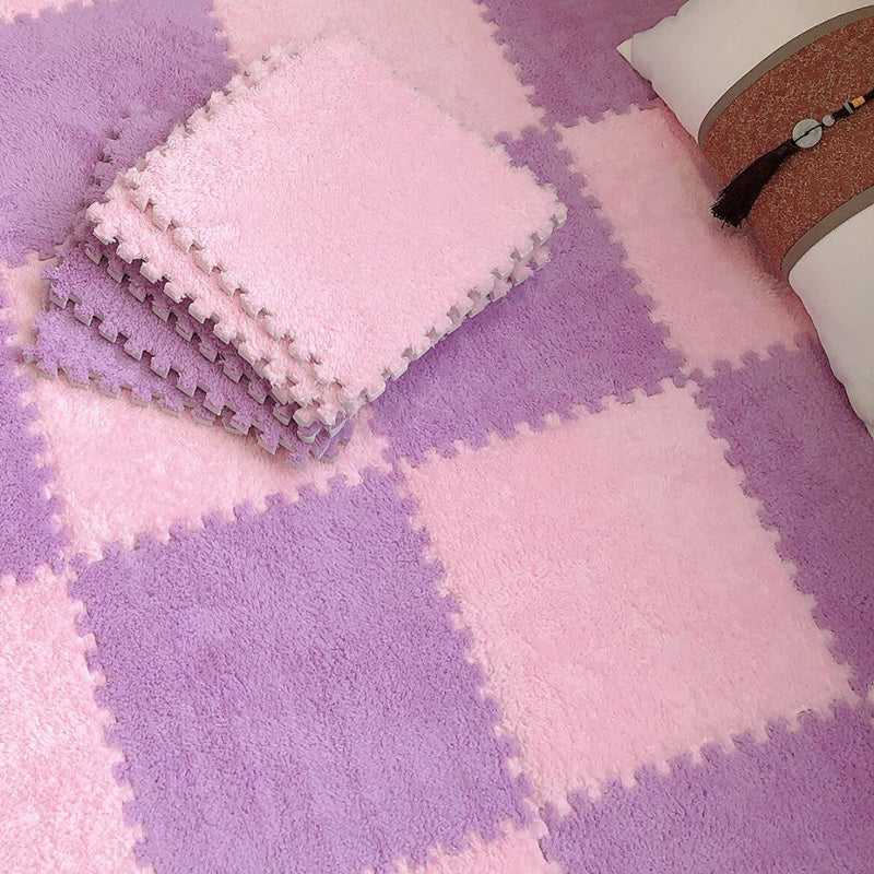 Modern Carpet Floor Tile Plush Cut Interlocking Non-Skid Tiles and Carpet Clearhalo 'Carpet Tiles & Carpet Squares' 'carpet_tiles_carpet_squares' 'Flooring 'Home Improvement' 'home_improvement' 'home_improvement_carpet_tiles_carpet_squares' Walls and Ceiling' 7215866