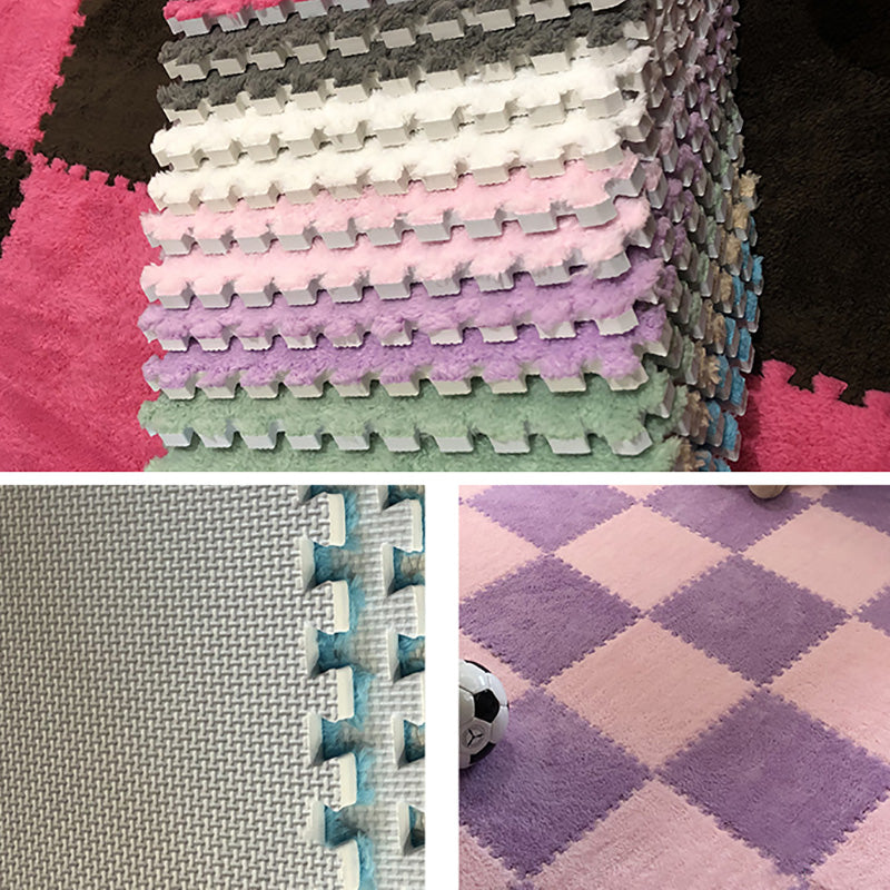 Modern Carpet Floor Tile Plush Cut Interlocking Non-Skid Tiles and Carpet Clearhalo 'Carpet Tiles & Carpet Squares' 'carpet_tiles_carpet_squares' 'Flooring 'Home Improvement' 'home_improvement' 'home_improvement_carpet_tiles_carpet_squares' Walls and Ceiling' 7215869