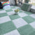 Modern Carpet Floor Tile Plush Cut Interlocking Mildew Resistant Tiles and Carpet White-Green Clearhalo 'Carpet Tiles & Carpet Squares' 'carpet_tiles_carpet_squares' 'Flooring 'Home Improvement' 'home_improvement' 'home_improvement_carpet_tiles_carpet_squares' Walls and Ceiling' 7215914