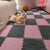 Modern Tiles and Carpet Plush Cut Interlocking Non-Skid Carpet Tiles Grey-Pink-Grey Clearhalo 'Carpet Tiles & Carpet Squares' 'carpet_tiles_carpet_squares' 'Flooring 'Home Improvement' 'home_improvement' 'home_improvement_carpet_tiles_carpet_squares' Walls and Ceiling' 7215934