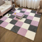 Modern Carpet Floor Tile Plush Cut Loose Lay Non-Skid Carpet Tile Dark Gray Light Purple 10-Piece Set Clearhalo 'Carpet Tiles & Carpet Squares' 'carpet_tiles_carpet_squares' 'Flooring 'Home Improvement' 'home_improvement' 'home_improvement_carpet_tiles_carpet_squares' Walls and Ceiling' 7215993
