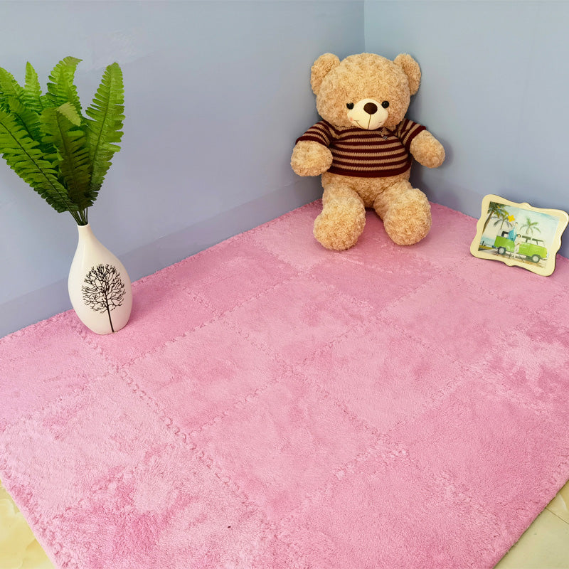 Modern Tiles and Carpet Plush Cut Loose Lay Fade Resistant Carpet Tile Pink Clearhalo 'Carpet Tiles & Carpet Squares' 'carpet_tiles_carpet_squares' 'Flooring 'Home Improvement' 'home_improvement' 'home_improvement_carpet_tiles_carpet_squares' Walls and Ceiling' 7216000
