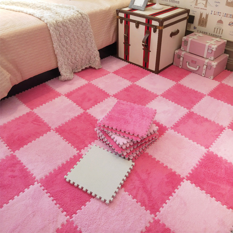 Modern Tiles and Carpet Plush Cut Loose Lay Fade Resistant Carpet Tile Rose Pink Clearhalo 'Carpet Tiles & Carpet Squares' 'carpet_tiles_carpet_squares' 'Flooring 'Home Improvement' 'home_improvement' 'home_improvement_carpet_tiles_carpet_squares' Walls and Ceiling' 7216011