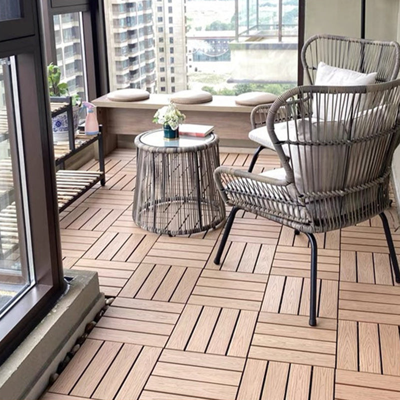 Modern Style Wood Flooring Anti-corrosion Square Outdoor Wood Flooring Clearhalo 'Flooring 'Hardwood Flooring' 'hardwood_flooring' 'Home Improvement' 'home_improvement' 'home_improvement_hardwood_flooring' Walls and Ceiling' 7216127