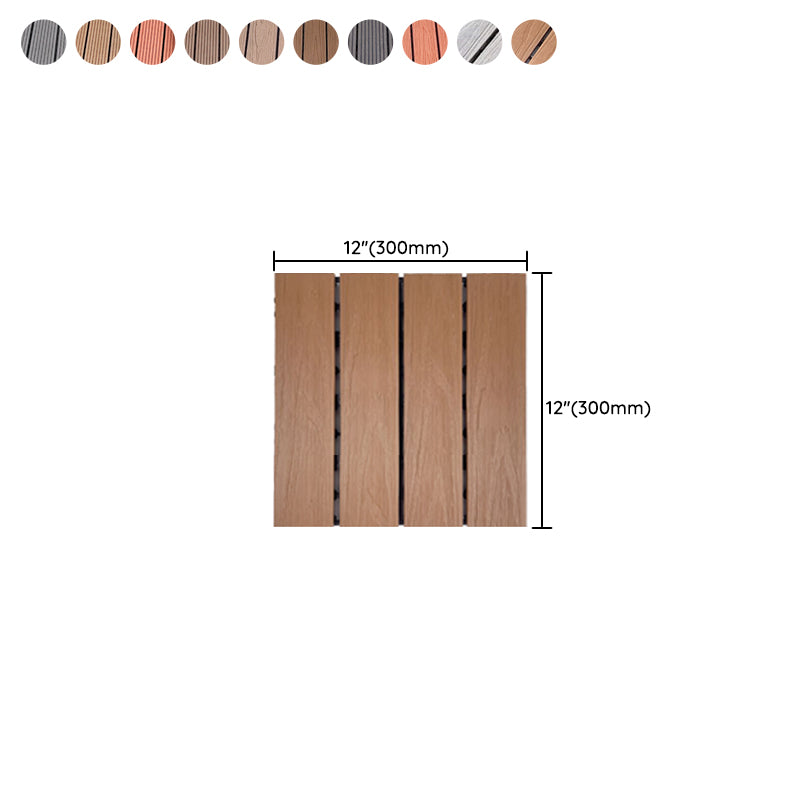 Modern Style Wood Flooring Anti-corrosion Square Outdoor Wood Flooring Clearhalo 'Flooring 'Hardwood Flooring' 'hardwood_flooring' 'Home Improvement' 'home_improvement' 'home_improvement_hardwood_flooring' Walls and Ceiling' 7216142