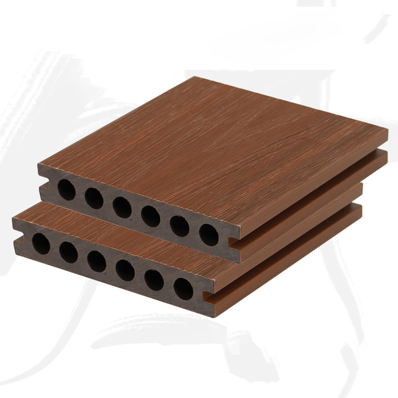 Contemporary Water Resistant Floor Tile Smooth Click Lock Engineered Wood for Patio Garden Red Brown Clearhalo 'Flooring 'Hardwood Flooring' 'hardwood_flooring' 'Home Improvement' 'home_improvement' 'home_improvement_hardwood_flooring' Walls and Ceiling' 7216179