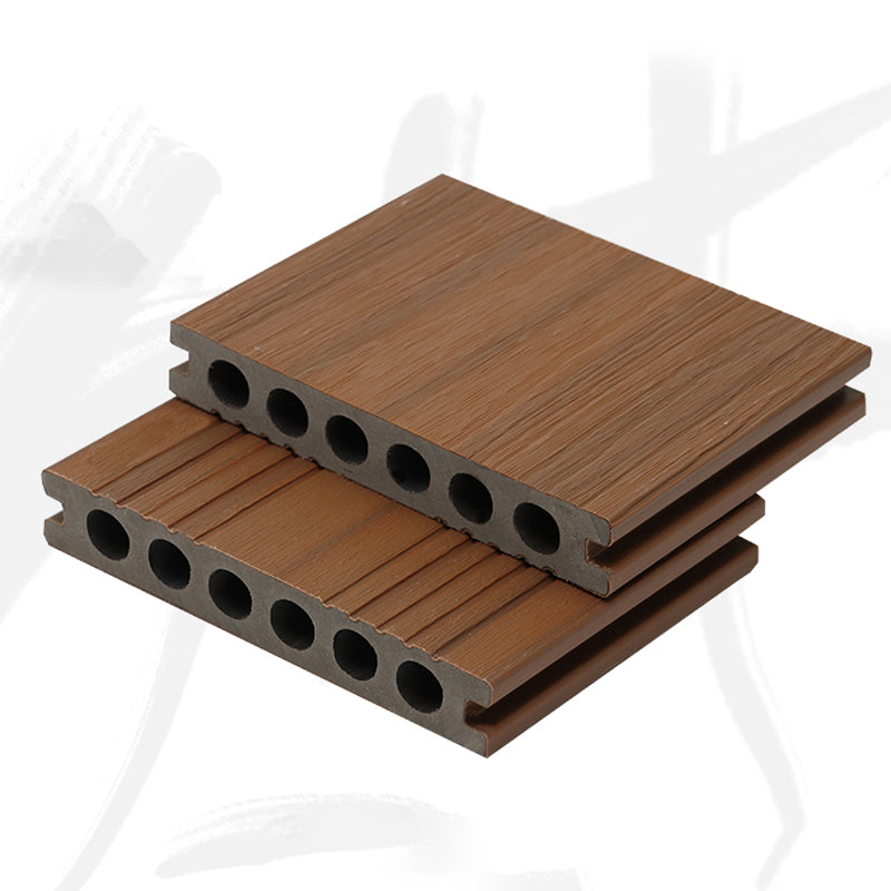 Contemporary Water Resistant Floor Tile Smooth Click Lock Engineered Wood for Patio Garden Brown Clearhalo 'Flooring 'Hardwood Flooring' 'hardwood_flooring' 'Home Improvement' 'home_improvement' 'home_improvement_hardwood_flooring' Walls and Ceiling' 7216181