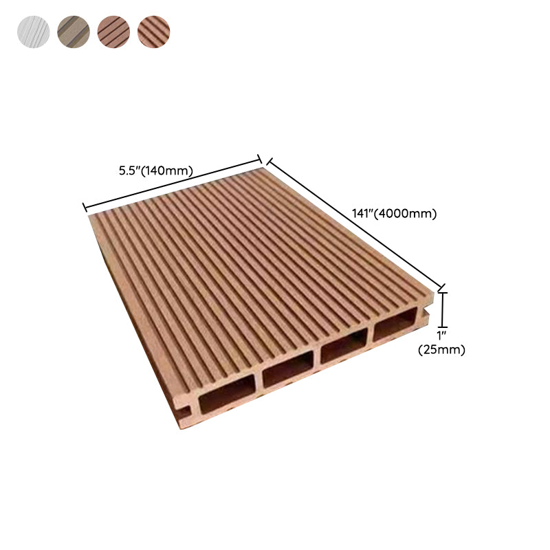 Contemporary Engineered Floor Tile Wire Brushed Nail Wooden Floor for Patio Garden Clearhalo 'Flooring 'Hardwood Flooring' 'hardwood_flooring' 'Home Improvement' 'home_improvement' 'home_improvement_hardwood_flooring' Walls and Ceiling' 7216239