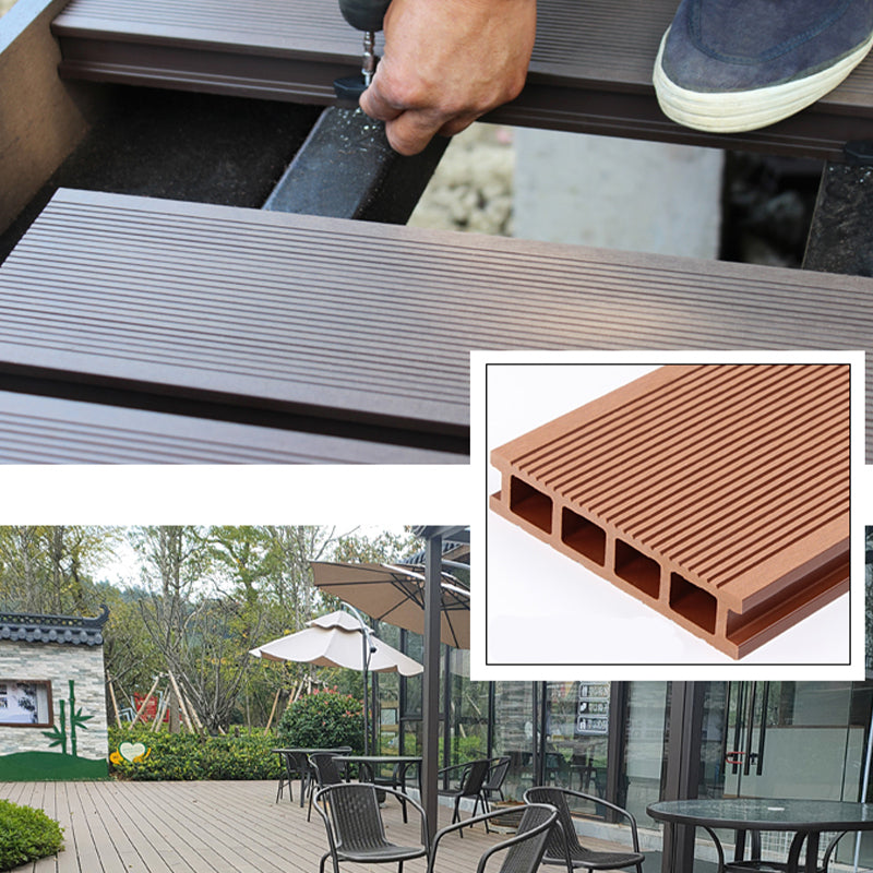 Water Resistant Floor Tile Wire Brushed Nail Lock Engineered Wood for Patio Garden Clearhalo 'Flooring 'Hardwood Flooring' 'hardwood_flooring' 'Home Improvement' 'home_improvement' 'home_improvement_hardwood_flooring' Walls and Ceiling' 7216250