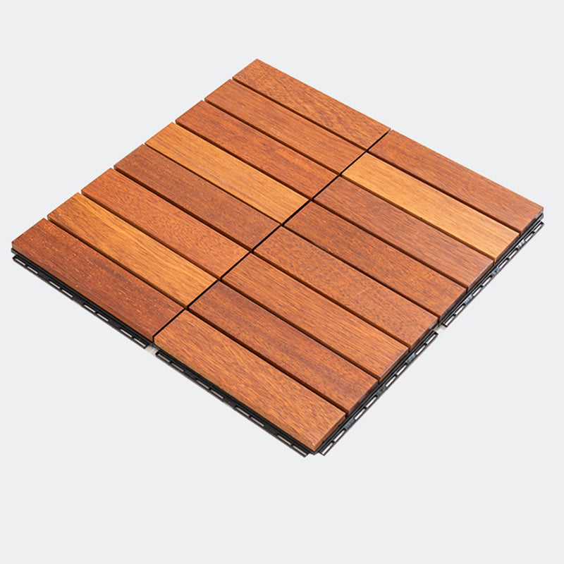 Tradition Smooth Wood Floor Tile Click Lock Teak Wood for Living Room Clearhalo 'Flooring 'Hardwood Flooring' 'hardwood_flooring' 'Home Improvement' 'home_improvement' 'home_improvement_hardwood_flooring' Walls and Ceiling' 7216320