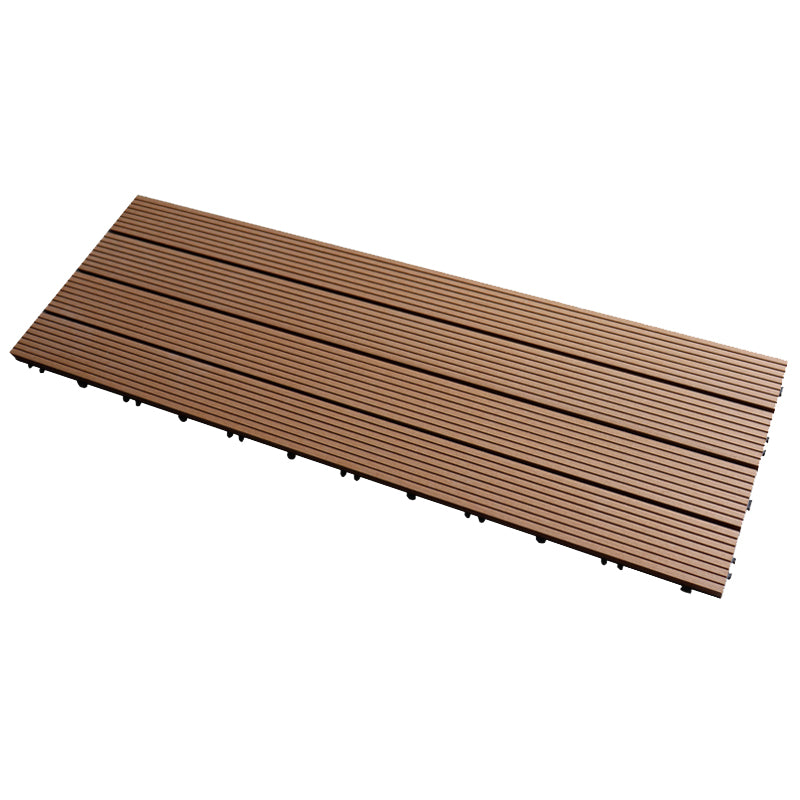 Tradition Rectangle Wood Tile Brown Engineered Wood for Patio Garden Yellow-Brown 12"L x 35"W Clearhalo 'Flooring 'Hardwood Flooring' 'hardwood_flooring' 'Home Improvement' 'home_improvement' 'home_improvement_hardwood_flooring' Walls and Ceiling' 7216326