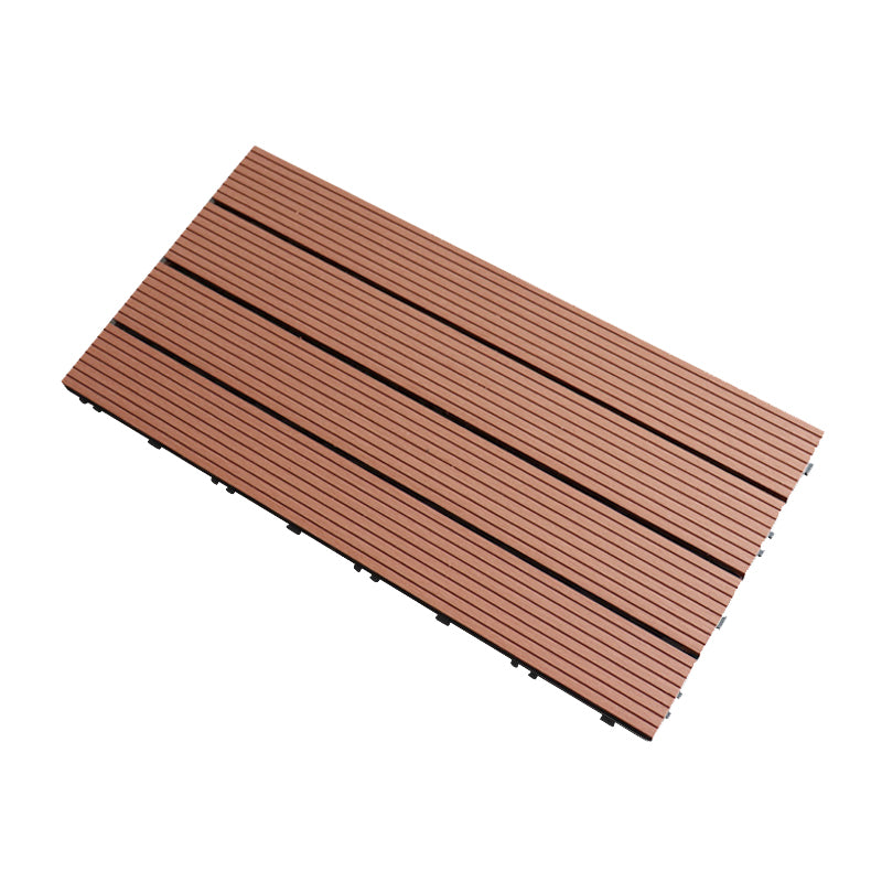 Tradition Rectangle Wood Tile Brown Engineered Wood for Patio Garden Red Brown 1' x 2' Clearhalo 'Flooring 'Hardwood Flooring' 'hardwood_flooring' 'Home Improvement' 'home_improvement' 'home_improvement_hardwood_flooring' Walls and Ceiling' 7216327