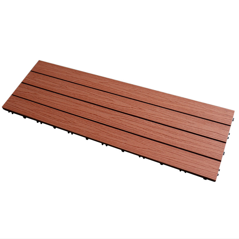 Tradition Rectangle Wood Tile Brown Engineered Wood for Patio Garden Red Brown 12"L x 35"W Clearhalo 'Flooring 'Hardwood Flooring' 'hardwood_flooring' 'Home Improvement' 'home_improvement' 'home_improvement_hardwood_flooring' Walls and Ceiling' 7216332