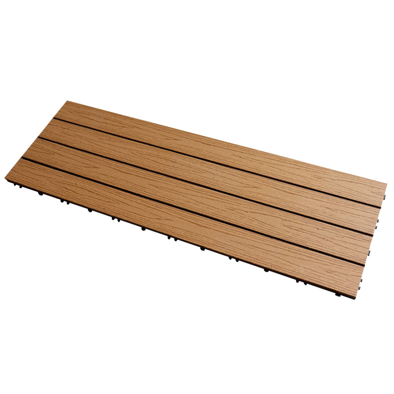 Tradition Rectangle Wood Tile Brown Engineered Wood for Patio Garden Brown 12"L x 35"W Clearhalo 'Flooring 'Hardwood Flooring' 'hardwood_flooring' 'Home Improvement' 'home_improvement' 'home_improvement_hardwood_flooring' Walls and Ceiling' 7216340