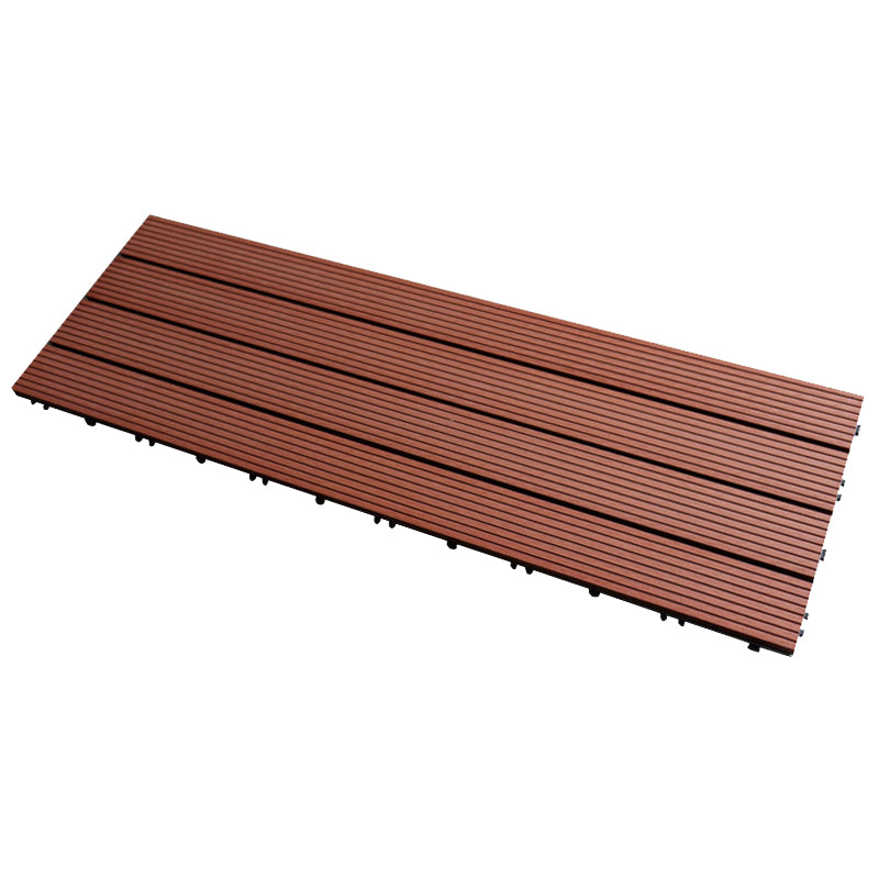 Tradition Rectangle Wood Tile Brown Engineered Wood for Patio Garden Red Wood 12"L x 35"W Clearhalo 'Flooring 'Hardwood Flooring' 'hardwood_flooring' 'Home Improvement' 'home_improvement' 'home_improvement_hardwood_flooring' Walls and Ceiling' 7216346