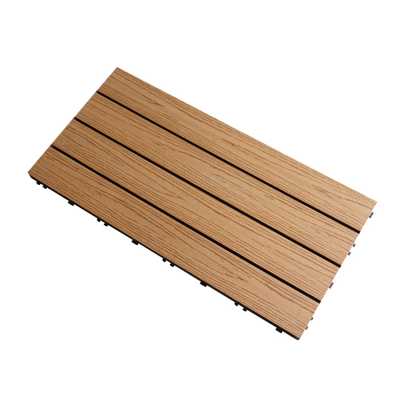 Tradition Rectangle Wood Tile Brown Engineered Wood for Patio Garden Brown 1' x 2' Clearhalo 'Flooring 'Hardwood Flooring' 'hardwood_flooring' 'Home Improvement' 'home_improvement' 'home_improvement_hardwood_flooring' Walls and Ceiling' 7216348