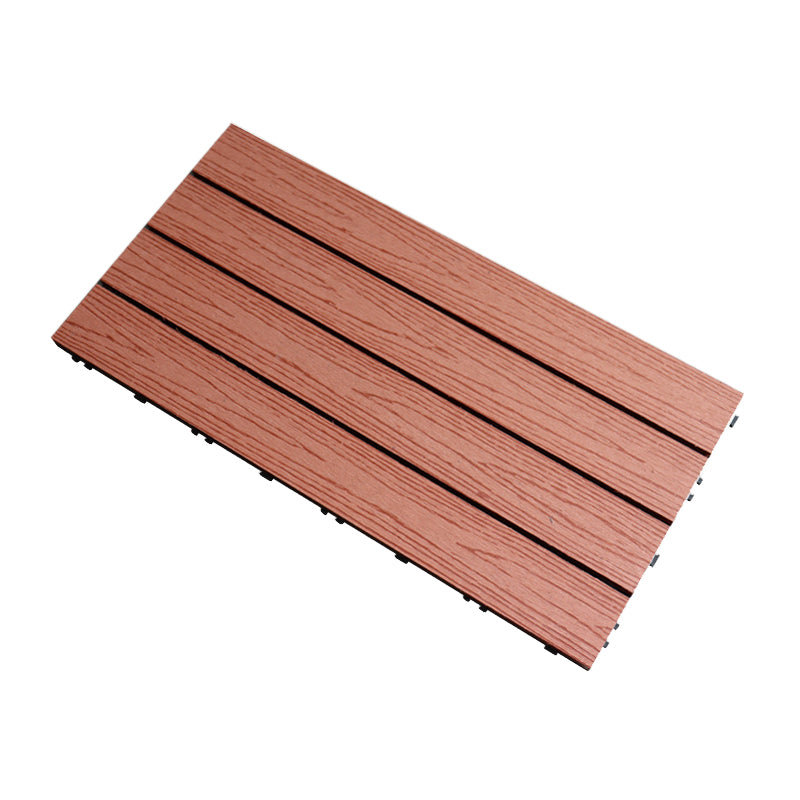 Tradition Rectangle Wood Tile Brown Engineered Wood for Patio Garden Brick Red 1' x 2' Clearhalo 'Flooring 'Hardwood Flooring' 'hardwood_flooring' 'Home Improvement' 'home_improvement' 'home_improvement_hardwood_flooring' Walls and Ceiling' 7216351