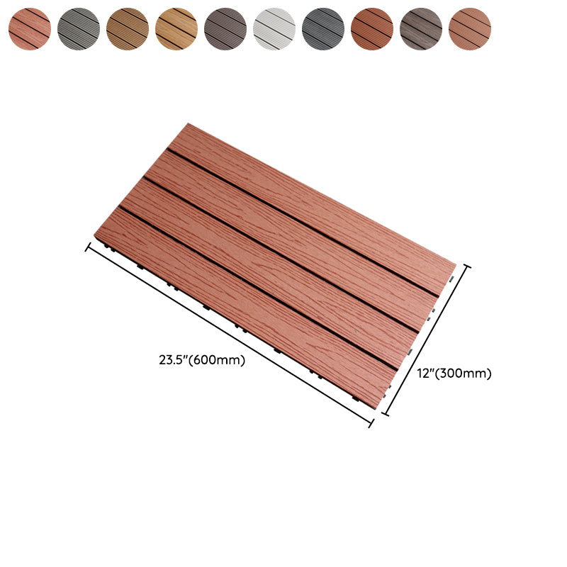 Tradition Rectangle Wood Tile Brown Engineered Wood for Patio Garden Clearhalo 'Flooring 'Hardwood Flooring' 'hardwood_flooring' 'Home Improvement' 'home_improvement' 'home_improvement_hardwood_flooring' Walls and Ceiling' 7216353