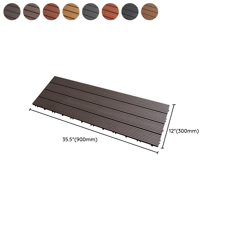Tradition Rectangle Wood Tile Brown Engineered Wood for Patio Garden Clearhalo 'Flooring 'Hardwood Flooring' 'hardwood_flooring' 'Home Improvement' 'home_improvement' 'home_improvement_hardwood_flooring' Walls and Ceiling' 7216354