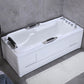 Modern Soaking Bathtub Rectangular Stand Alone Acrylic White Bath Right Tub with Silver 5-Piece Set Clearhalo 'Bathroom Remodel & Bathroom Fixtures' 'Bathtubs' 'Home Improvement' 'home_improvement' 'home_improvement_bathtubs' 'Showers & Bathtubs' 7218586