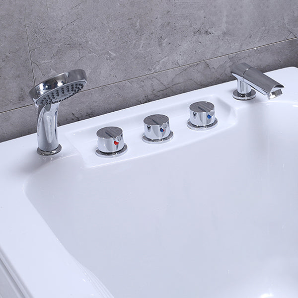 Modern Soaking Bathtub Rectangular Stand Alone Acrylic White Bath Clearhalo 'Bathroom Remodel & Bathroom Fixtures' 'Bathtubs' 'Home Improvement' 'home_improvement' 'home_improvement_bathtubs' 'Showers & Bathtubs' 7218589