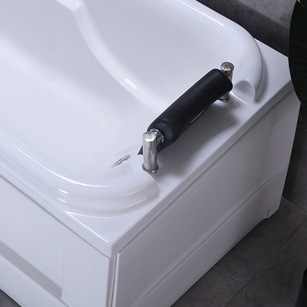 Modern Soaking Bathtub Rectangular Stand Alone Acrylic White Bath Clearhalo 'Bathroom Remodel & Bathroom Fixtures' 'Bathtubs' 'Home Improvement' 'home_improvement' 'home_improvement_bathtubs' 'Showers & Bathtubs' 7218590