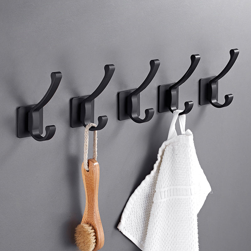 Modern bathroom Accessory as individual or as a set Matte Black Bathroom Hardware Clearhalo 'Bathroom Hardware Sets' 'Bathroom Hardware' 'Bathroom Remodel & Bathroom Fixtures' 'bathroom_hardware_sets' 'Home Improvement' 'home_improvement' 'home_improvement_bathroom_hardware_sets' 7219890