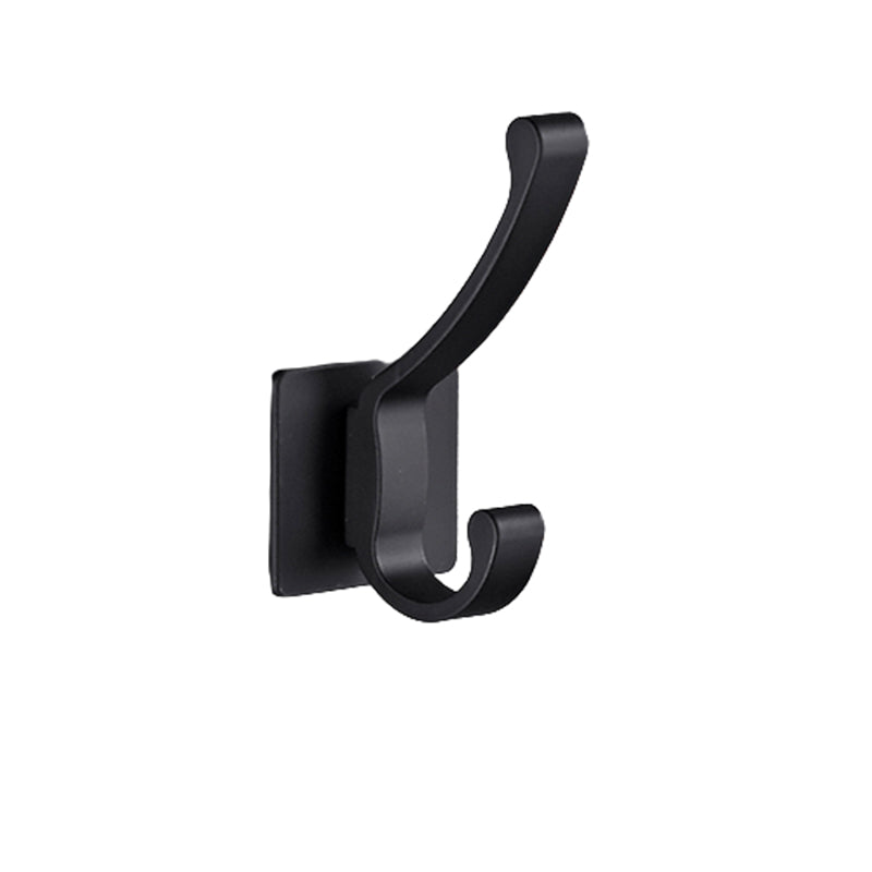 Modern bathroom Accessory as individual or as a set Matte Black Bathroom Hardware Clearhalo 'Bathroom Hardware Sets' 'Bathroom Hardware' 'Bathroom Remodel & Bathroom Fixtures' 'bathroom_hardware_sets' 'Home Improvement' 'home_improvement' 'home_improvement_bathroom_hardware_sets' 7219899