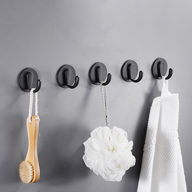 Modern bathroom Accessory as individual or as a set Matte Black Bathroom Hardware Clearhalo 'Bathroom Hardware Sets' 'Bathroom Hardware' 'Bathroom Remodel & Bathroom Fixtures' 'bathroom_hardware_sets' 'Home Improvement' 'home_improvement' 'home_improvement_bathroom_hardware_sets' 7219904