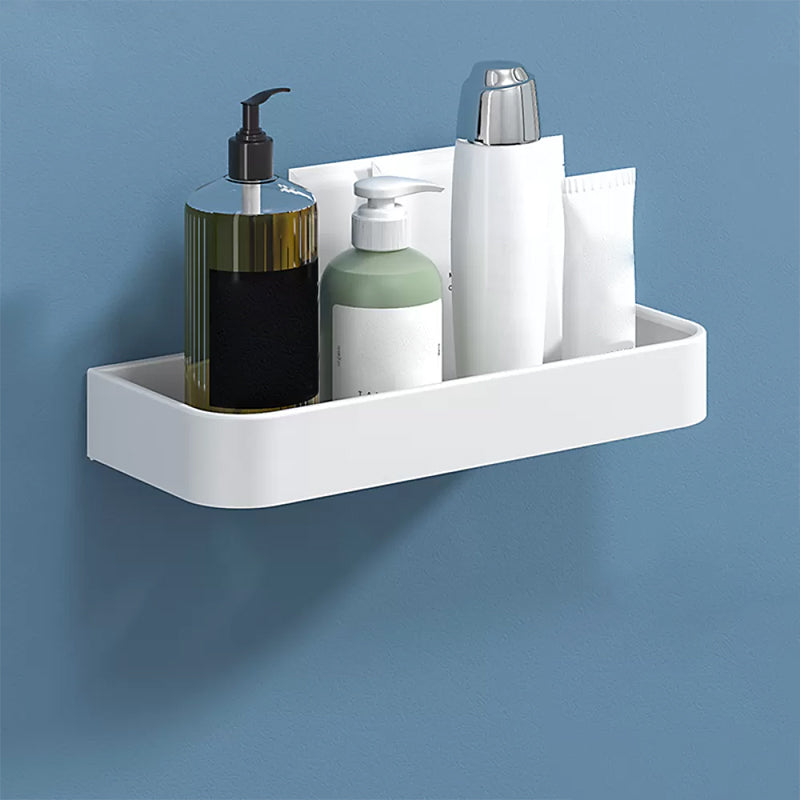 White 2-Piece Bathroom Hardware Modern Bathroom Accessory Set, Bath Shelf 1 Piece Bath Shelf (12"L ) Clearhalo 'Bathroom Hardware Sets' 'Bathroom Hardware' 'Bathroom Remodel & Bathroom Fixtures' 'bathroom_hardware_sets' 'Home Improvement' 'home_improvement' 'home_improvement_bathroom_hardware_sets' 7219923