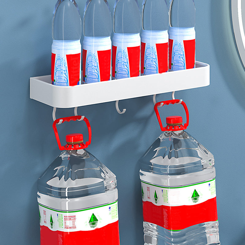 White 2-Piece Bathroom Hardware Modern Bathroom Accessory Set, Bath Shelf Clearhalo 'Bathroom Hardware Sets' 'Bathroom Hardware' 'Bathroom Remodel & Bathroom Fixtures' 'bathroom_hardware_sets' 'Home Improvement' 'home_improvement' 'home_improvement_bathroom_hardware_sets' 7219930