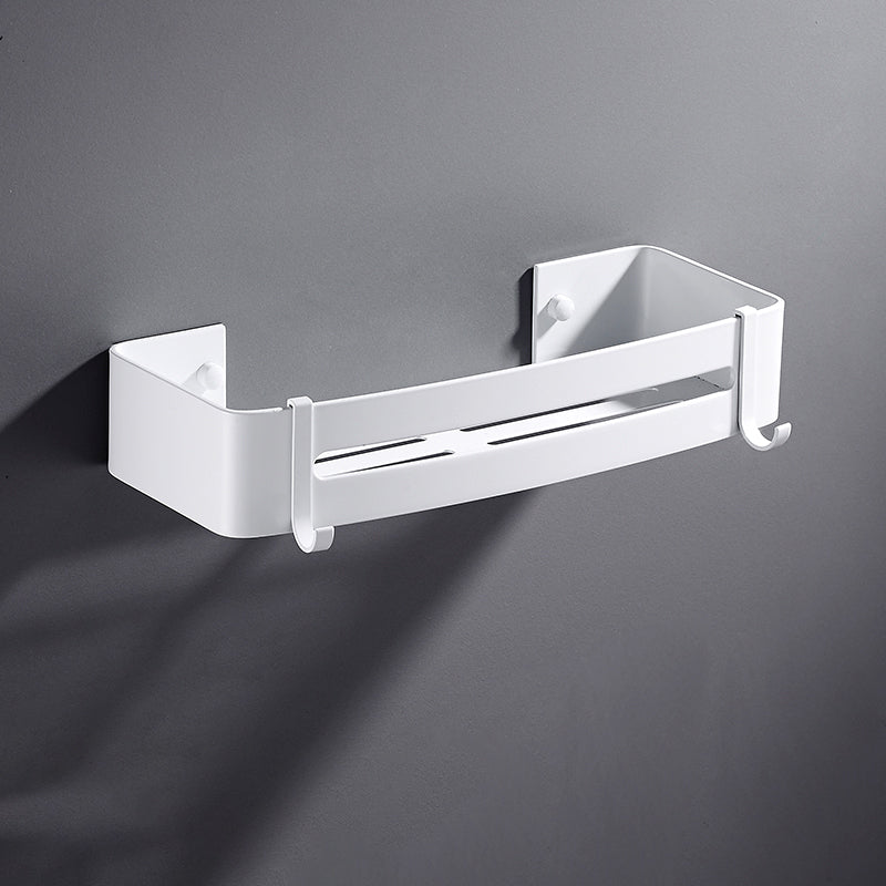 Modern Bathroom Accessory Kit White Bathroom Hardware, Bath Shelf 1 Piece Square Bath Shelf Clearhalo 'Bathroom Hardware Sets' 'Bathroom Hardware' 'Bathroom Remodel & Bathroom Fixtures' 'bathroom_hardware_sets' 'Home Improvement' 'home_improvement' 'home_improvement_bathroom_hardware_sets' 7219954