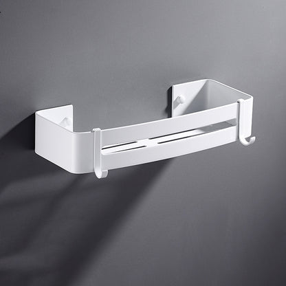 Modern Bathroom Accessory Kit White Bathroom Hardware, Bath Shelf 1 Piece Square Bath Shelf Clearhalo 'Bathroom Hardware Sets' 'Bathroom Hardware' 'Bathroom Remodel & Bathroom Fixtures' 'bathroom_hardware_sets' 'Home Improvement' 'home_improvement' 'home_improvement_bathroom_hardware_sets' 7219954