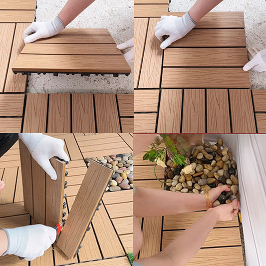 Anti-corrosion Wood Flooring Modern Style Square Outdoor Wood Flooring Clearhalo 'Flooring 'Hardwood Flooring' 'hardwood_flooring' 'Home Improvement' 'home_improvement' 'home_improvement_hardwood_flooring' Walls and Ceiling' 7221083