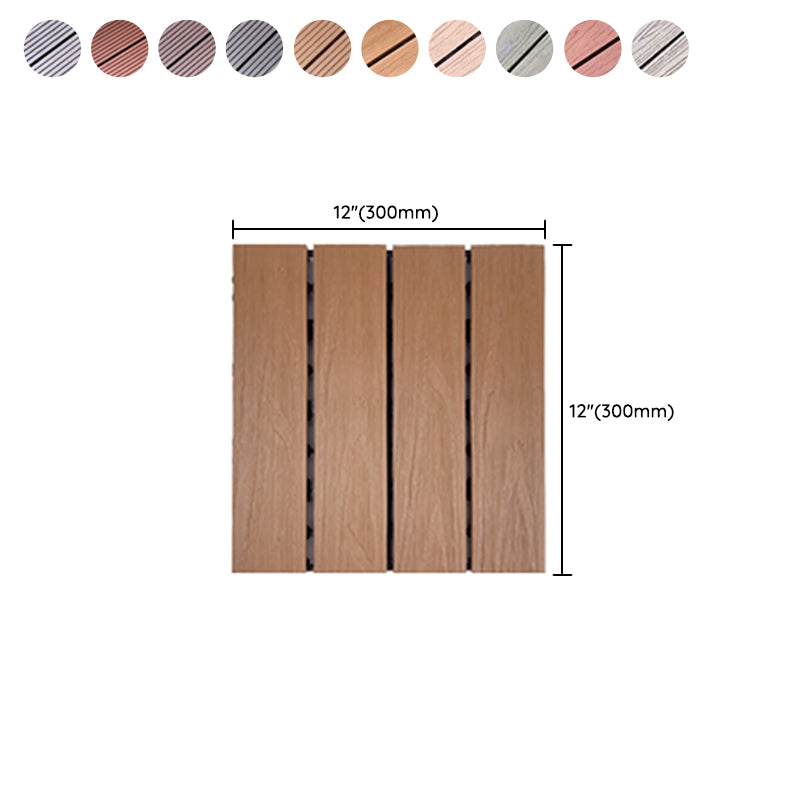 Anti-corrosion Wood Flooring Modern Style Square Outdoor Wood Flooring Clearhalo 'Flooring 'Hardwood Flooring' 'hardwood_flooring' 'Home Improvement' 'home_improvement' 'home_improvement_hardwood_flooring' Walls and Ceiling' 7221088