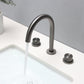 Widespread Bathroom Sink Faucet Knob Handle Swivel Spout High-Arc Faucet Gun Grey 2 Handles Clearhalo 'Bathroom Remodel & Bathroom Fixtures' 'Bathroom Sink Faucets' 'Bathroom Sinks & Faucet Components' 'bathroom_sink_faucets' 'Home Improvement' 'home_improvement' 'home_improvement_bathroom_sink_faucets' 7221160