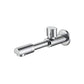 Widespread Wall Mounted Bathroom Sink Faucet Cross Handle Low Arc Faucet Silver 18cm Top Handle Clearhalo 'Bathroom Remodel & Bathroom Fixtures' 'Bathroom Sink Faucets' 'Bathroom Sinks & Faucet Components' 'bathroom_sink_faucets' 'Home Improvement' 'home_improvement' 'home_improvement_bathroom_sink_faucets' 7221182