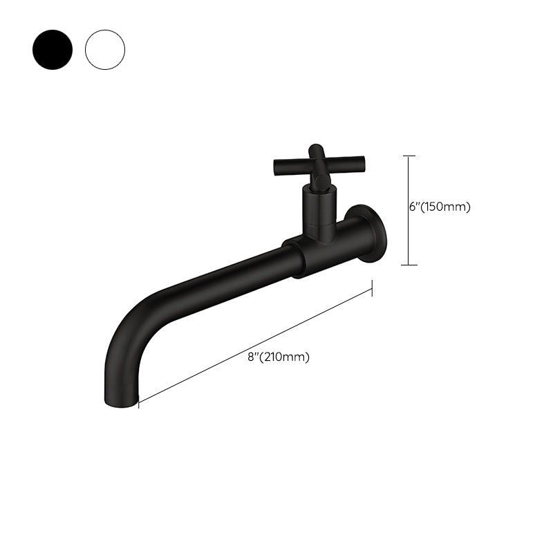 Widespread Wall Mounted Bathroom Sink Faucet Cross Handle Low Arc Faucet Clearhalo 'Bathroom Remodel & Bathroom Fixtures' 'Bathroom Sink Faucets' 'Bathroom Sinks & Faucet Components' 'bathroom_sink_faucets' 'Home Improvement' 'home_improvement' 'home_improvement_bathroom_sink_faucets' 7221200