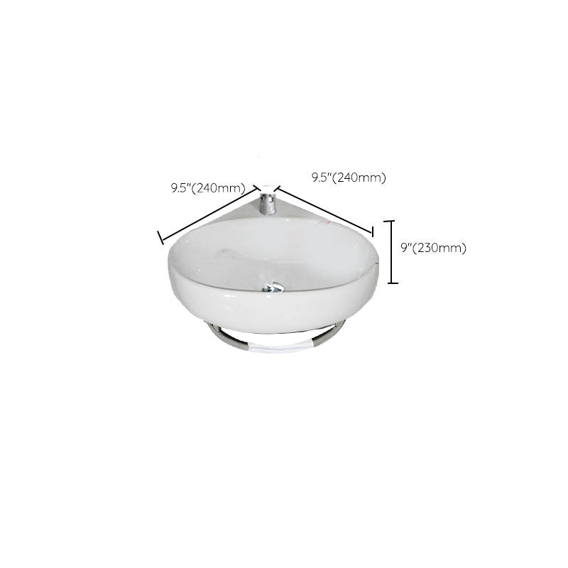 Bathroom Sink White Ceramic Wall-mounted Mirror Faucet Anti-spill Sink Clearhalo 'Bathroom Remodel & Bathroom Fixtures' 'Bathroom Sinks & Faucet Components' 'Bathroom Sinks' 'bathroom_sink' 'Home Improvement' 'home_improvement' 'home_improvement_bathroom_sink' 7221309