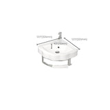 Bathroom Sink White Ceramic Wall-mounted Mirror Faucet Anti-spill Sink Clearhalo 'Bathroom Remodel & Bathroom Fixtures' 'Bathroom Sinks & Faucet Components' 'Bathroom Sinks' 'bathroom_sink' 'Home Improvement' 'home_improvement' 'home_improvement_bathroom_sink' 7221319